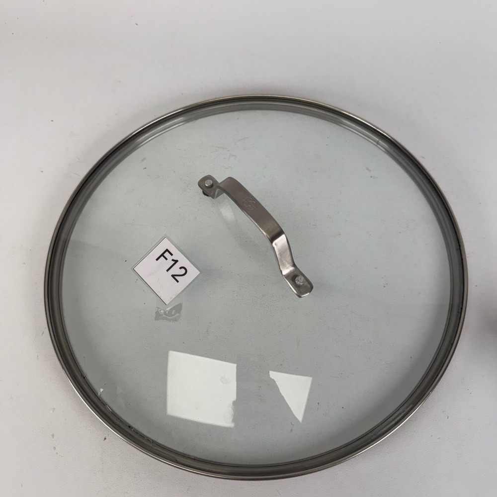 Calphalon Replacement Tempered Glass Lid Stainless Steel Rim Handle 12 Inch